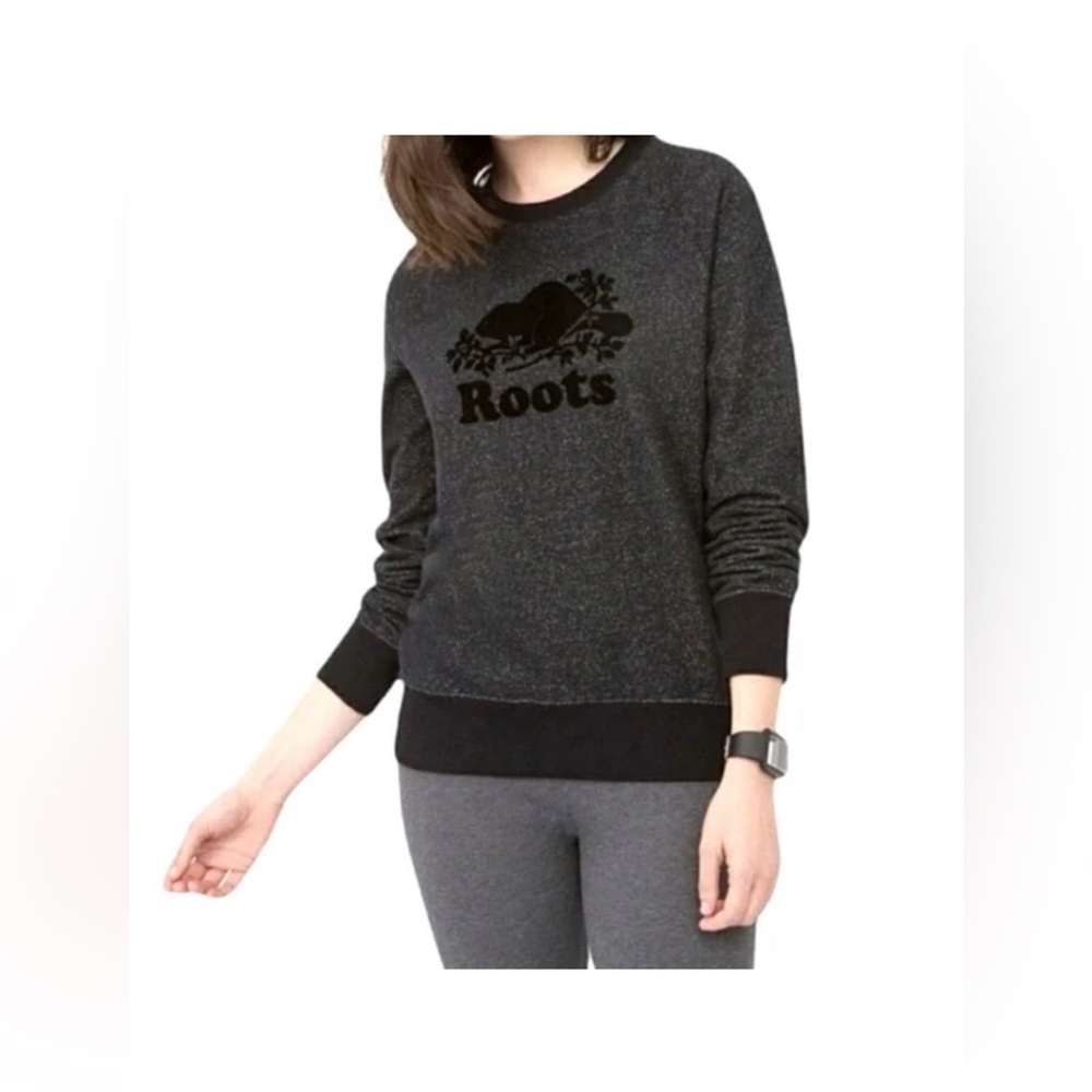 Roots Charcoal & Black Crewneck Sweatshirt